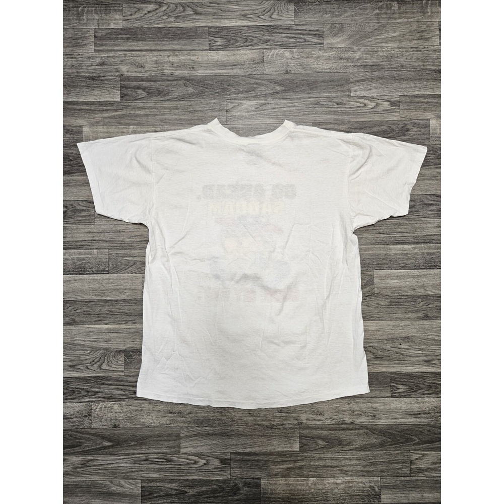 Vintage Hussein Saddam Gulf War Desert Storm 90s T Shirt XL White Uncle Sam - Picture 6 of 9